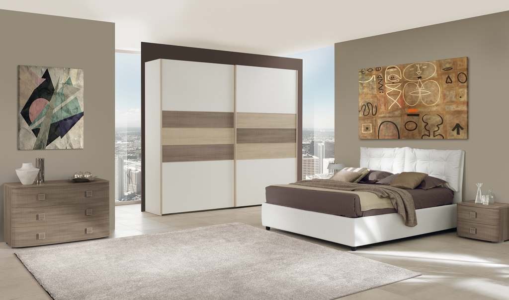 Camere da letto matrimoniali in larice bianco