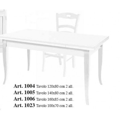 TAVOLO  LACCATO  BIANCO  IN  LEGNO ALLUNGABILE 1004