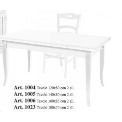 TAVOLO  LACCATO  BIANCO  IN  LEGNO ALLUNGABILE 1004